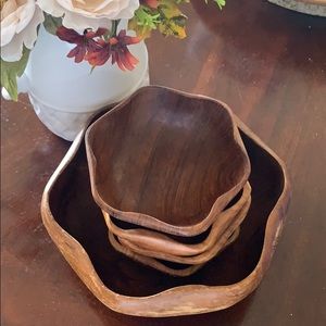 Teak Wood Salad bowl Set